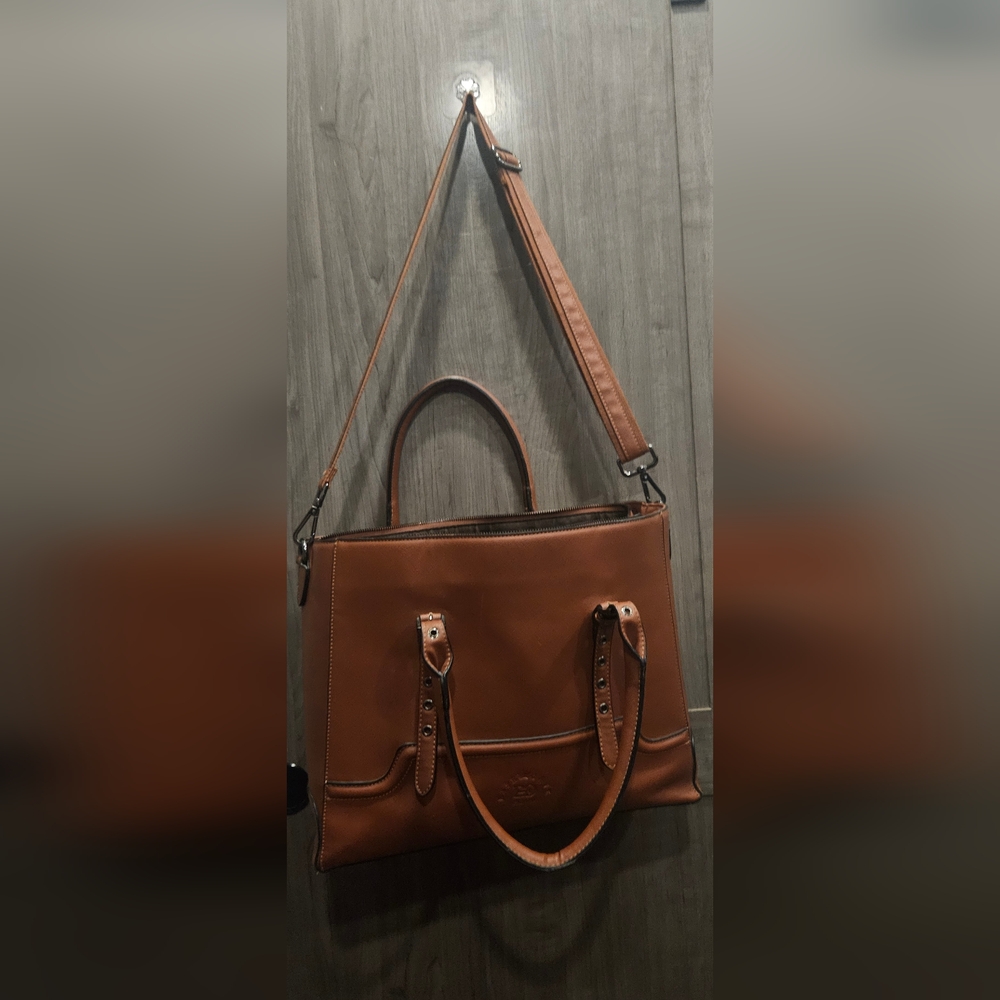 Brown Leather Laptop Bag on sale for today only.